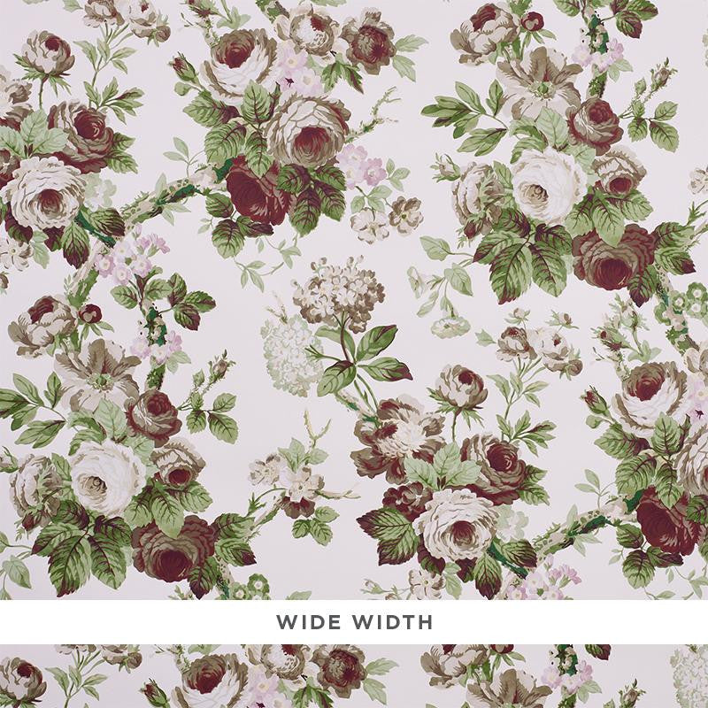 Nancy Floral Grisaille 5010841 by Schumacher Wallpaper Country Chic 27.75" - Fabric Carolina -