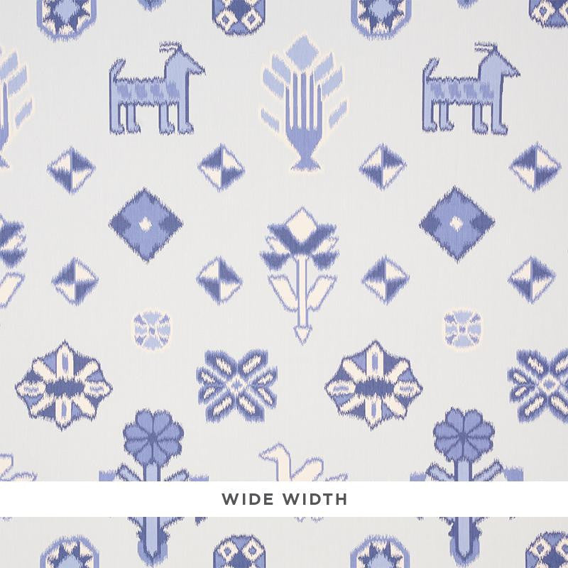 Chuska Warp Print Blue 5010870 by Schumacher Designer Wallpaper True West 10.0" - Swanky Fabrics -