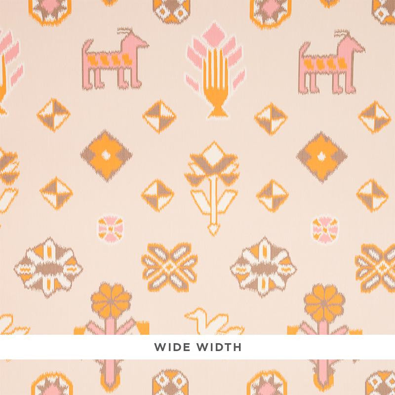 Chuska Warp Print Pink & Orange 5010871 by Schumacher Wallpaper True West 10.0" - Fabric Carolina -