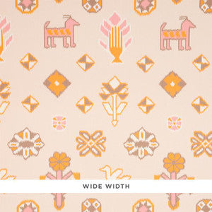 Chuska Warp Print Pink & Orange 5010871 by Schumacher Wallpaper