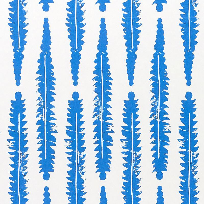 Fern Blue 5011113 by Schumacher Wallpaper Molly Mahon 3.33" - Fabric Carolina -