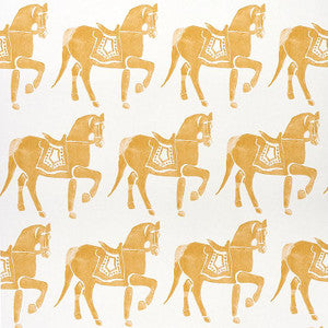 Marwari Horse Mustard 5011131 by Schumacher Wallpaper