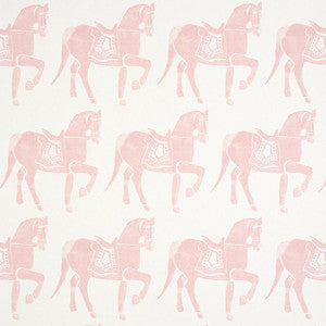 Marwari Horse Pink 5011132 by Schumacher Wallpaper