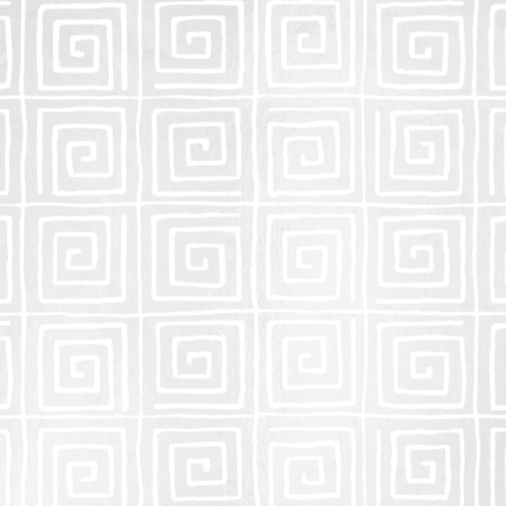 Trousdale Metallic Platinum Blanc 5012590 by Schumacher Wallpaper Cristina Buckley 13.5" - Fabric Carolina -