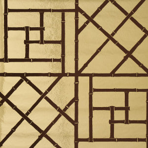 Trellis Metallic Glam Gold 5012760 by Schumacher Wallpaper