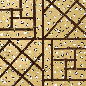 Fancy Beast Metallic Glam Gold 5012770 by Schumacher Wallpaper