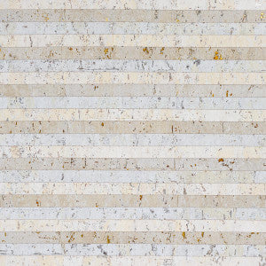 Cork Stripe White 5013000 by Schumacher Wallpaper