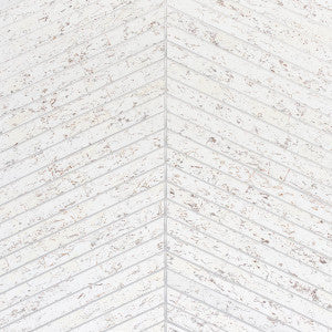 Cork Herringbone White 5013010 by Schumacher Wallpaper