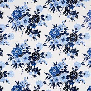 Valentina Floral Blues 5013130 by Schumacher Wallpaper