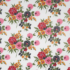 Valentina Floral Multi On White 5013131 by Schumacher Wallpaper