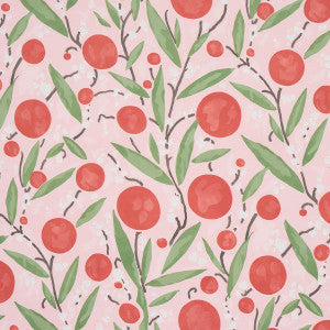 Mirabelle Cherry & Blush 5013201 by Schumacher Wallpaper