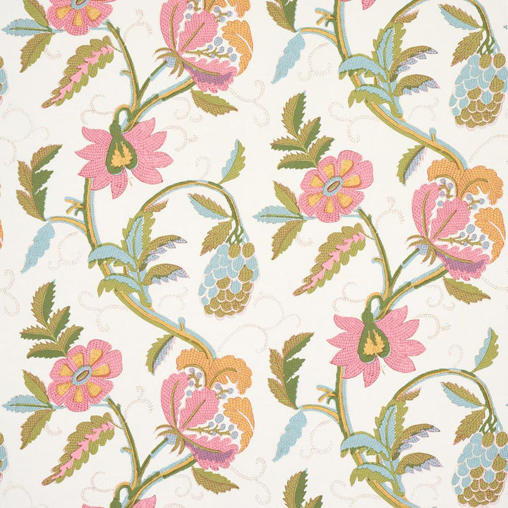 Indali Pink & Leaf 5013241 by Schumacher Wallpaper Schumacher Classics 27.0" - Fabric Carolina -