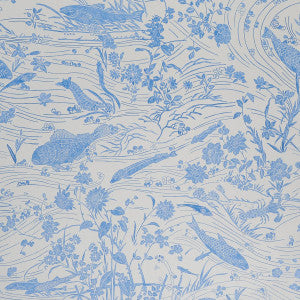 Sea Garden Porcelain 5013280 by Schumacher Wallpaper