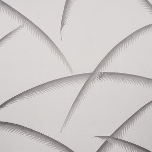 Deco Palms Charcoal 5013301 by Schumacher Wallpaper