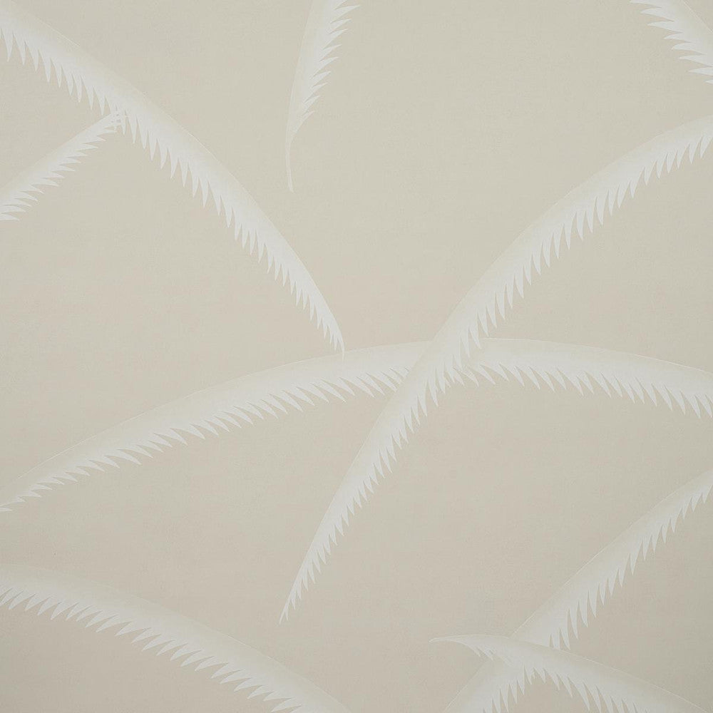 Deco Palms Ivory On Natural 5013303 by Schumacher Wallpaper Panels Collection 54.0" - Fabric Carolina -