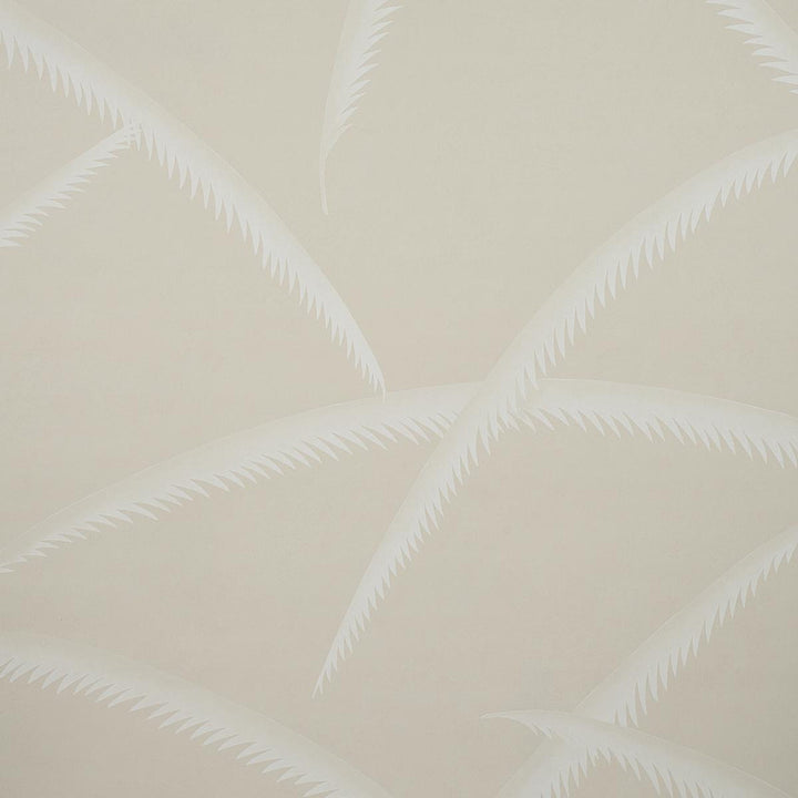 Deco Palms Ivory On Natural 5013303 by Schumacher Wallpaper Panels Collection 54.0" - Fabric Carolina -