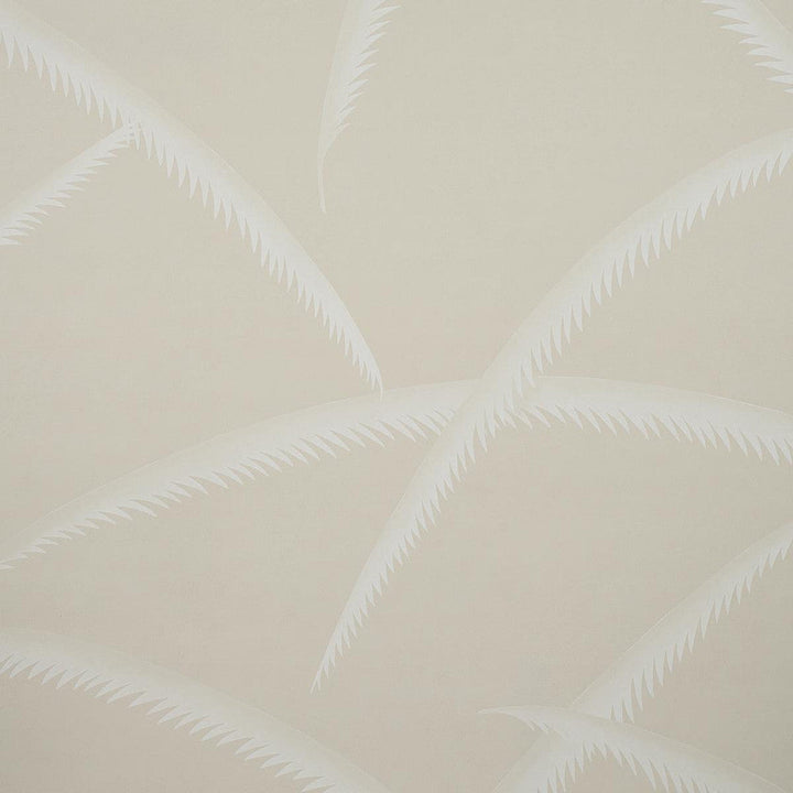 Deco Palms Ivory On Natural 5013303 by Schumacher Designer Wallpaper Panels Collection 54.0" - Swanky Fabrics -