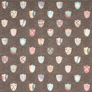 Heraldic Brown 5013493 by Schumacher Wallpaper