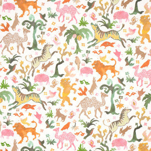 Beasts Pink And Gold 5013532 by Schumacher Wallpaper