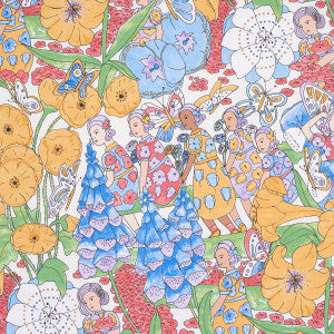 Fairie Garden Yellow And Ivory 5013541 by Schumacher Wallpaper