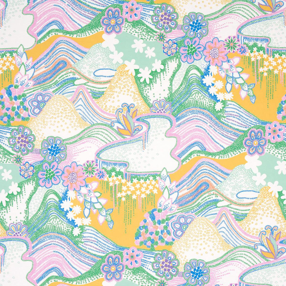 Daisy Chain Light Multi 5013550 by Schumacher Wallpaper Clements Ribeiro 27.0" - Fabric Carolina -