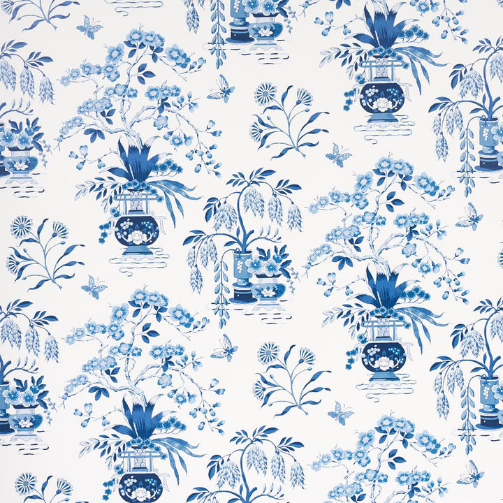 Ming Vase Porcelain 5013580 by Schumacher Wallpaper Schumacher Classics 18.0" - Fabric Carolina -