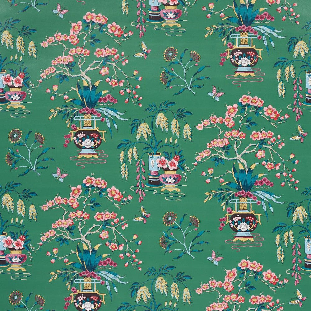 Ming Vase Jade 5013582 by Schumacher Wallpaper Schumacher Classics 18.0" - Fabric Carolina -