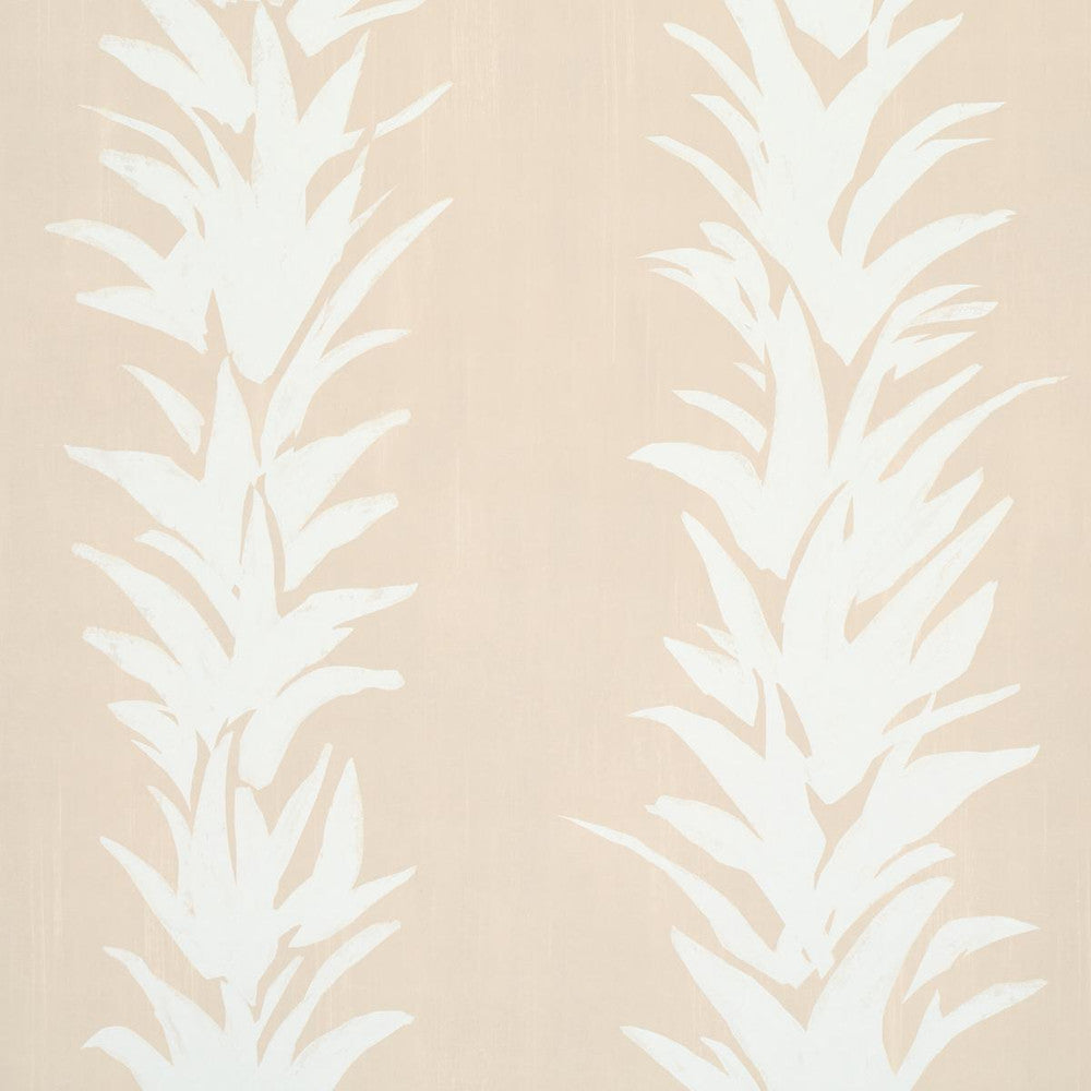 White Lotus Sand 5013663 by Schumacher Wallpaper Backdrop 27.0" - Fabric Carolina -
