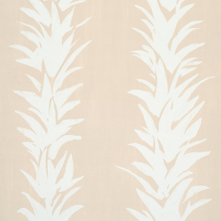 White Lotus Sand 5013663 by Schumacher Wallpaper Backdrop 27.0" - Fabric Carolina -