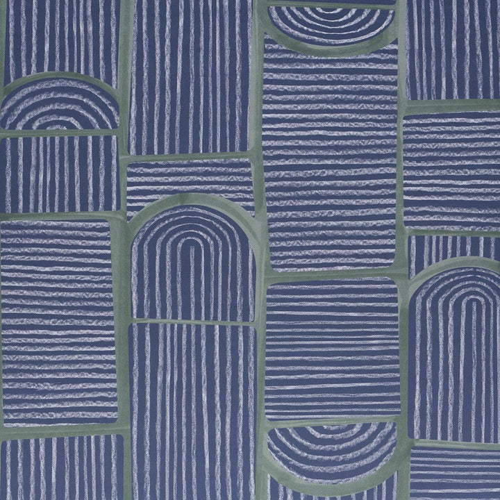 Bloomsbury Deep Navy 5013683 by Schumacher Designer Wallpaper Backdrop 27.0" - Swanky Fabrics -