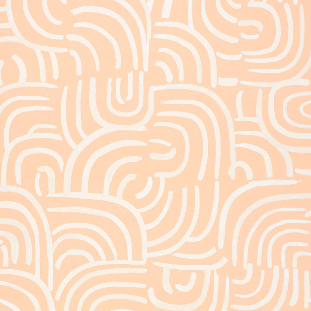 New Beat Light Peach 5013692 by Schumacher Designer Wallpaper Backdrop 27.0" - Swanky Fabrics -