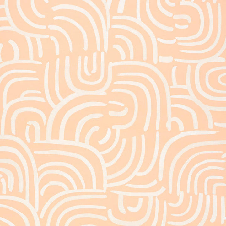 New Beat Light Peach 5013692 by Schumacher Designer Wallpaper Backdrop 27.0" - Swanky Fabrics -
