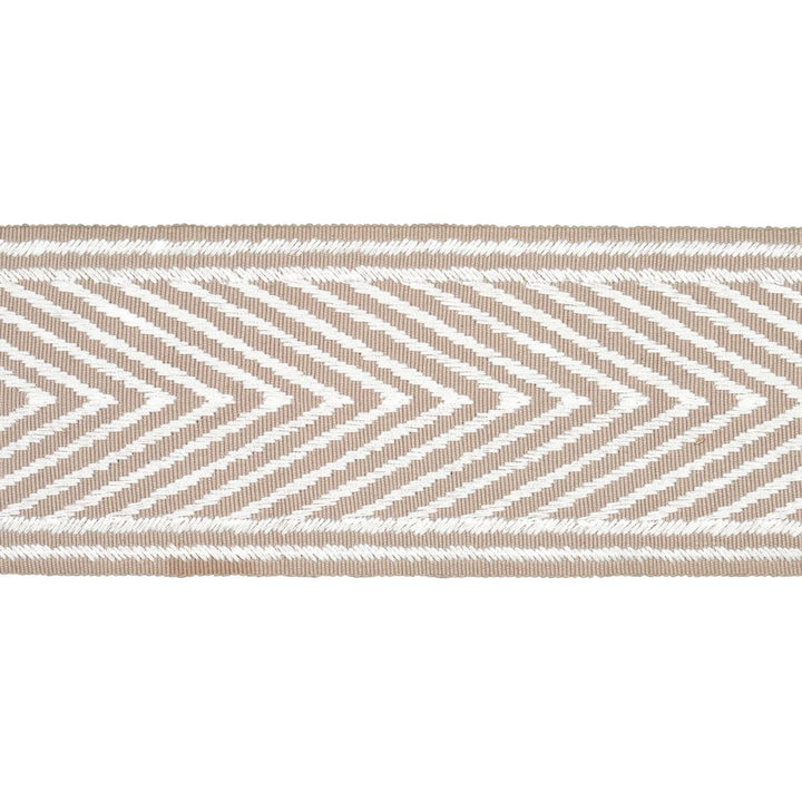 Nicholson Tape Linen 69967 by Schumacher Trim Embroidered And Embellished Trims 2.75" - Fabric Carolina -