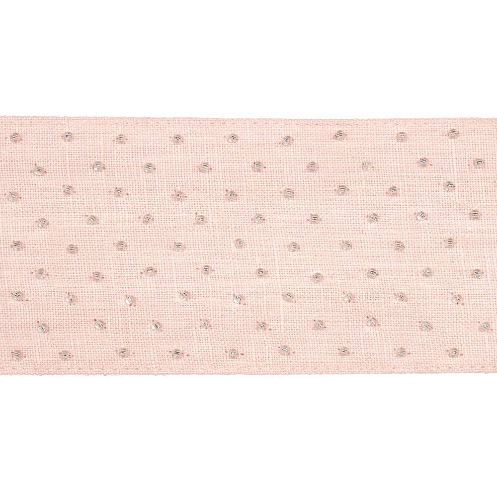 Northern Lights Beaded Tape Blush 70624 by Schumacher Designer Trim Embroidered And Embellished Trims - Swanky Fabrics -