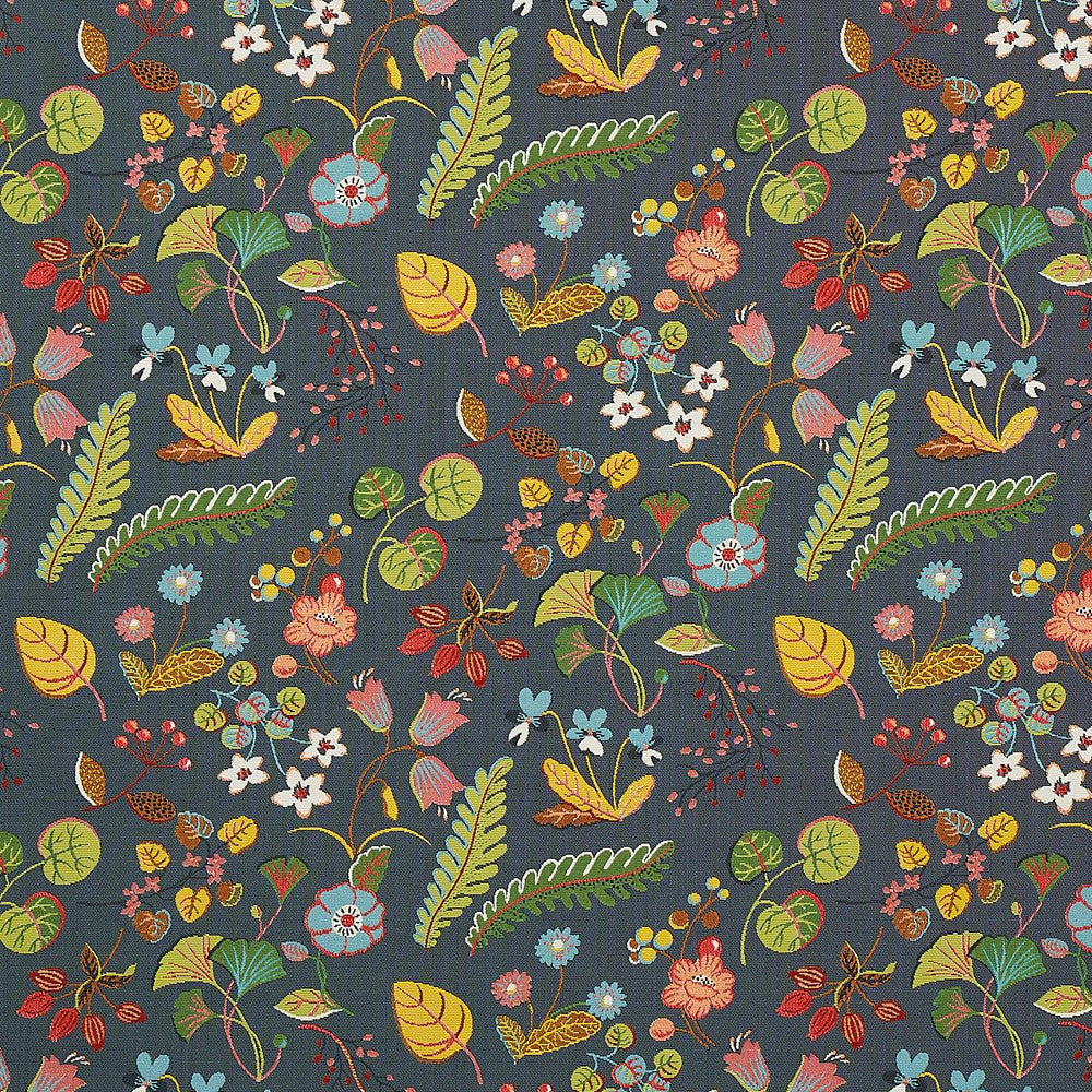 Botanica Indoor/Outdoor Charcoal 75941 by Schumacher Fabric Indoor/Outdoor Recolors 26.75" - Fabric Carolina -