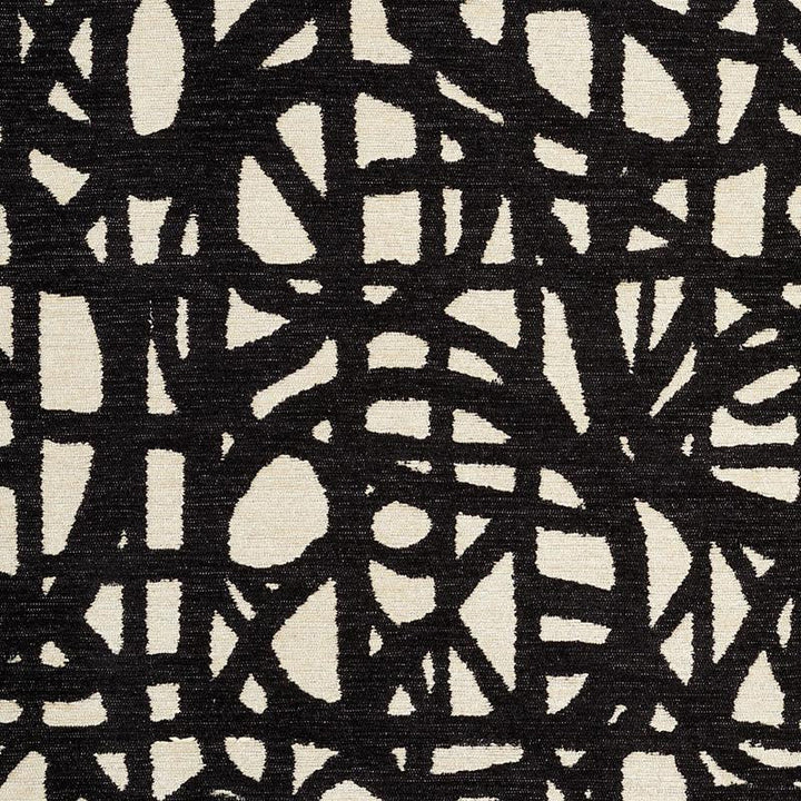 Momentum Black 76711 by Schumacher Designer Fabric Freehand 25.25" - Swanky Fabrics -
