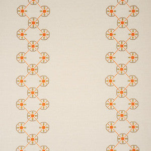 Chamizal Embroidery Orange & Pink 77602 by Schumacher Fabric