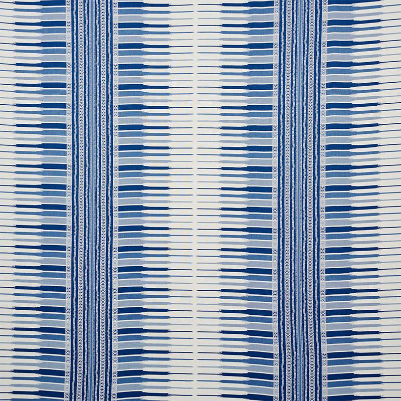 Atchison Blue 77610 by Schumacher Fabric Undefined 27.0" - Fabric Carolina -
