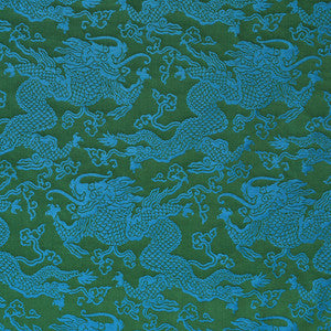 Ruan Dragon Damask Emerald 78100 by Schumacher Fabric