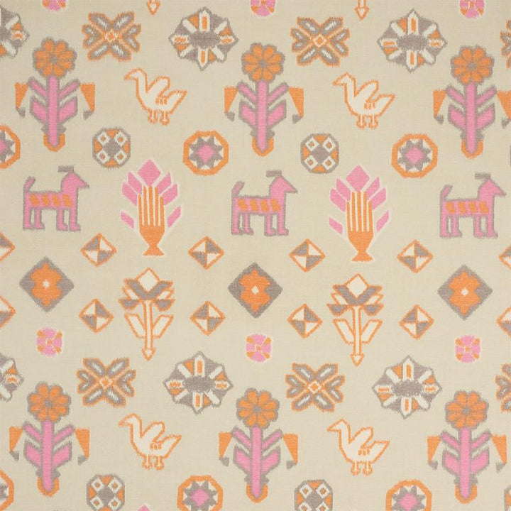Chuska Warp Print Pink & Orange 78142 by Schumacher Fabric True West 18.0" - Fabric Carolina -