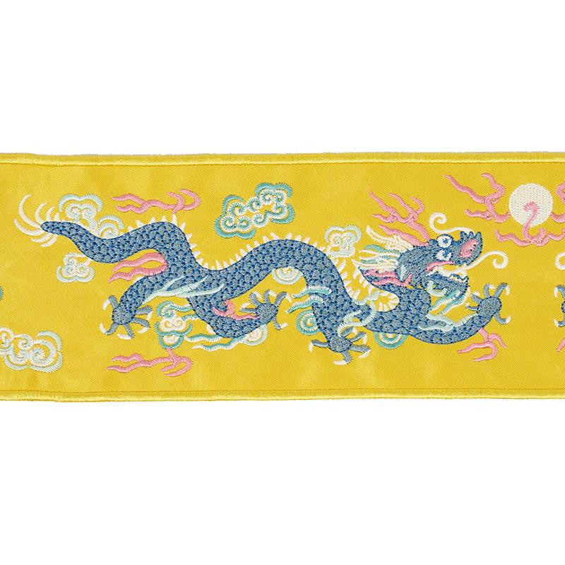 Lili Dragon Tape Yellow 78172 by Schumacher Trim Fire Breather 12.75" - Fabric Carolina -
