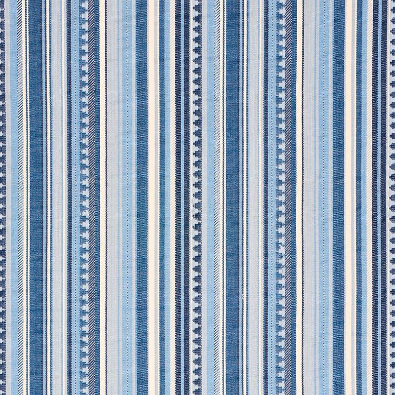 Zuni Stripe Blue 78731 by Schumacher Fabric Open Sky 14.5" - Fabric Carolina -