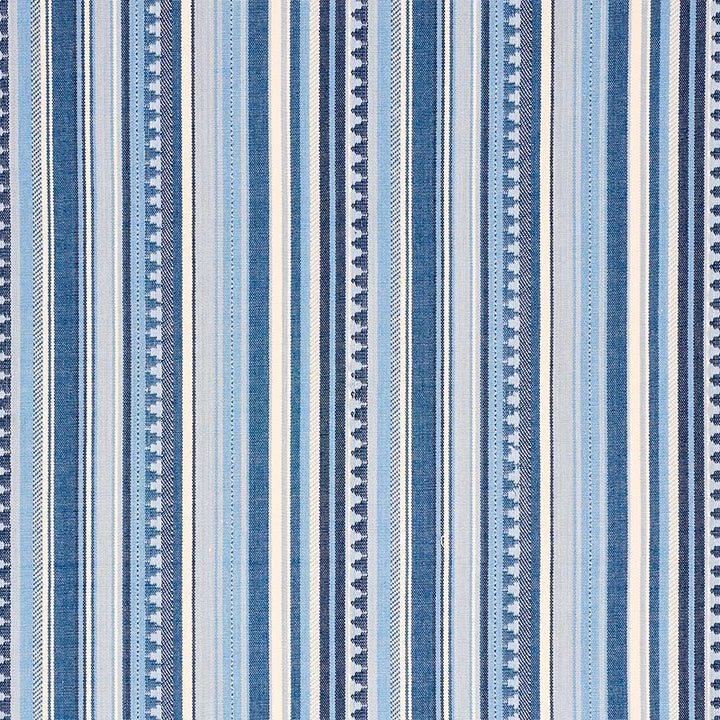 Zuni Stripe Blue 78731 by Schumacher Fabric Open Sky 14.5" - Fabric Carolina -