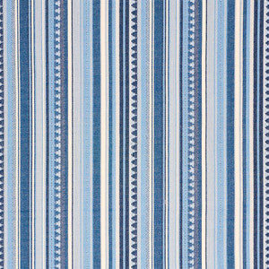 Zuni Stripe Blue 78731 by Schumacher Fabric