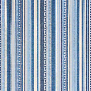 Zuni Stripe Blue 78731 by Schumacher Fabric