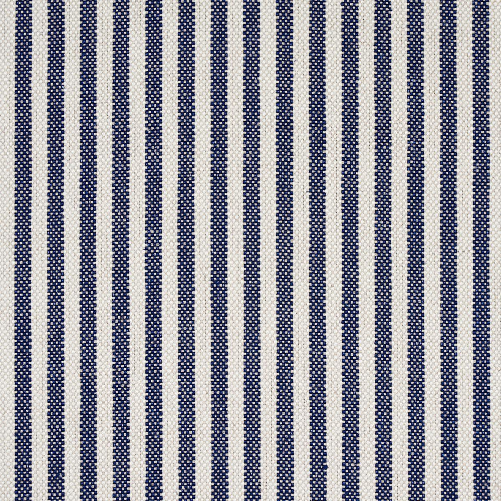 Lilly Stripe High Performance Linen Navy & Ivory 80491 by Schumacher Fabric Patterson Flynn - Fabric Carolina -