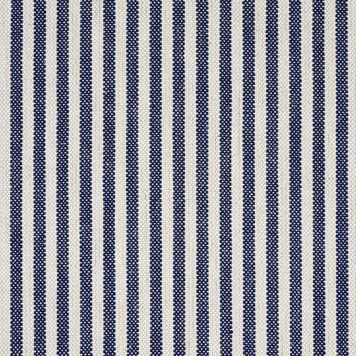 Lilly Stripe High Performance Linen Navy & Ivory 80491 by Schumacher Fabric Patterson Flynn - Fabric Carolina -