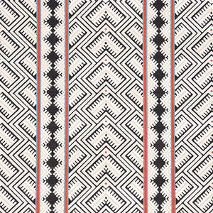 Parvin Velvet Black And Ivory 80650 by Schumacher Fabric