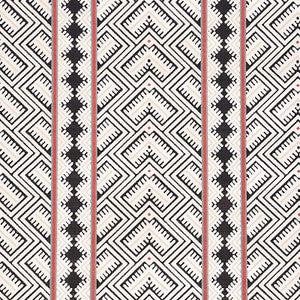 Parvin Velvet Black And Ivory 80650 by Schumacher Fabric