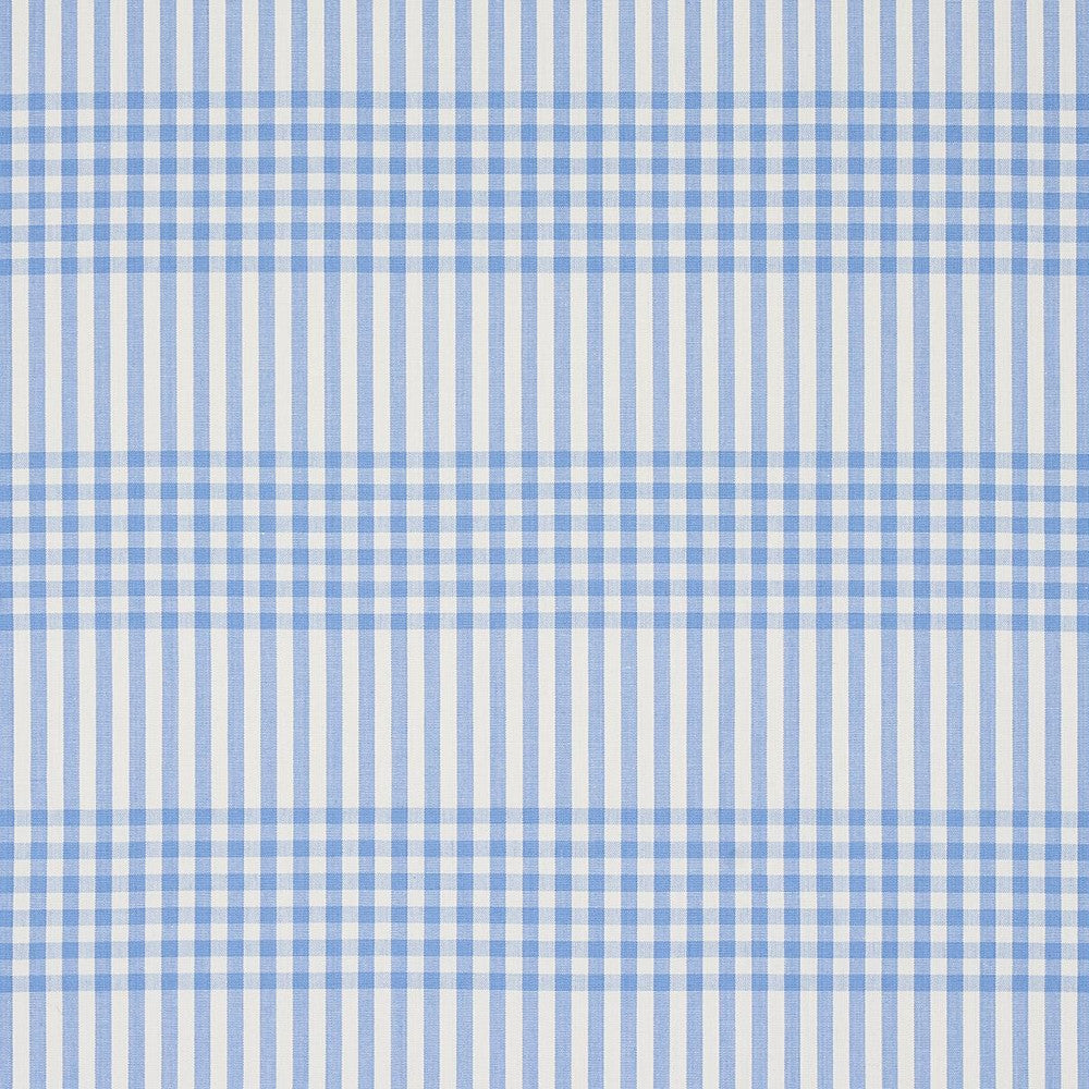 Bergen Plaid Sky 80803 by Schumacher Fabric Smith Street - Fabric Carolina -